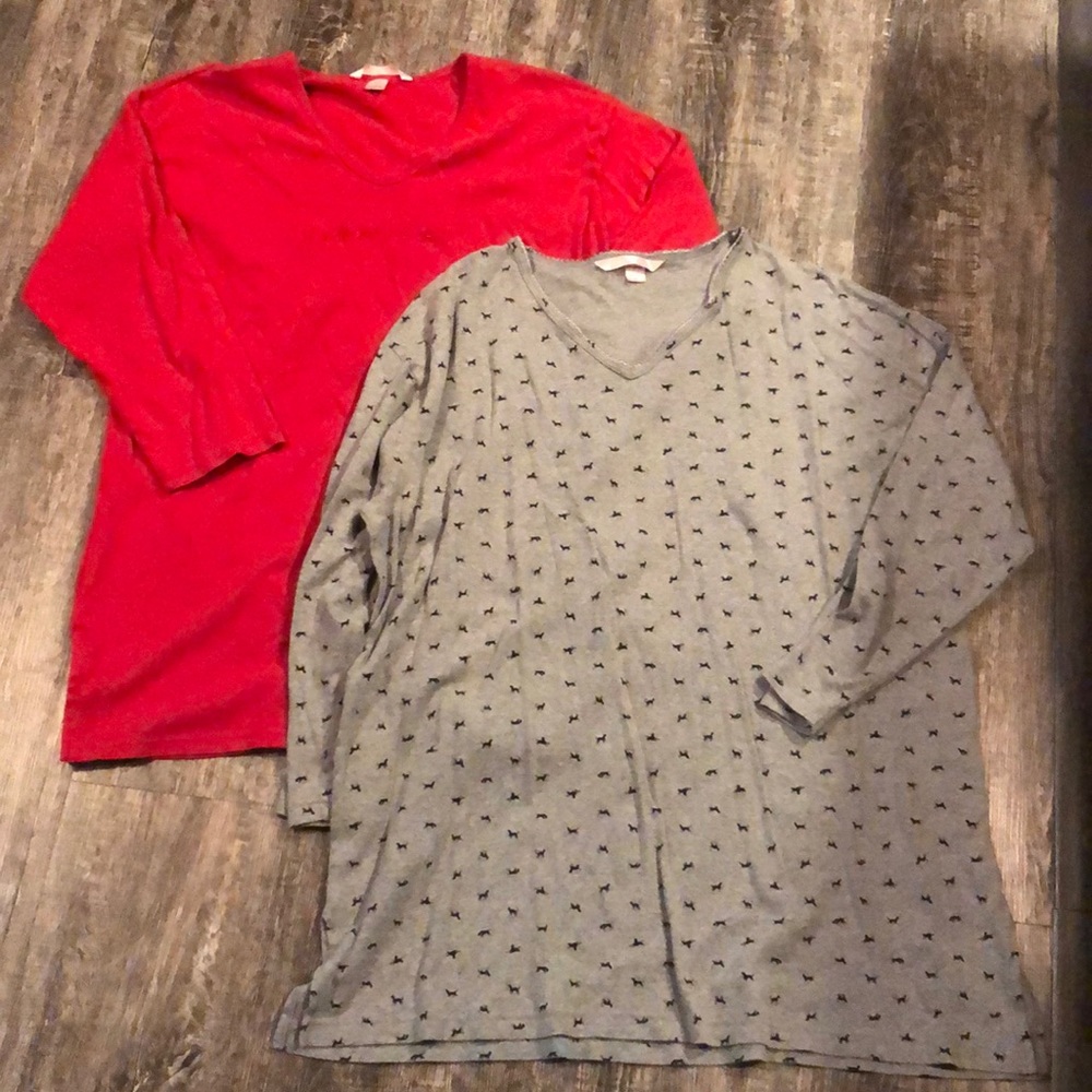 Victoria’s Secret V Neck Long Sleeve Night Gowns L